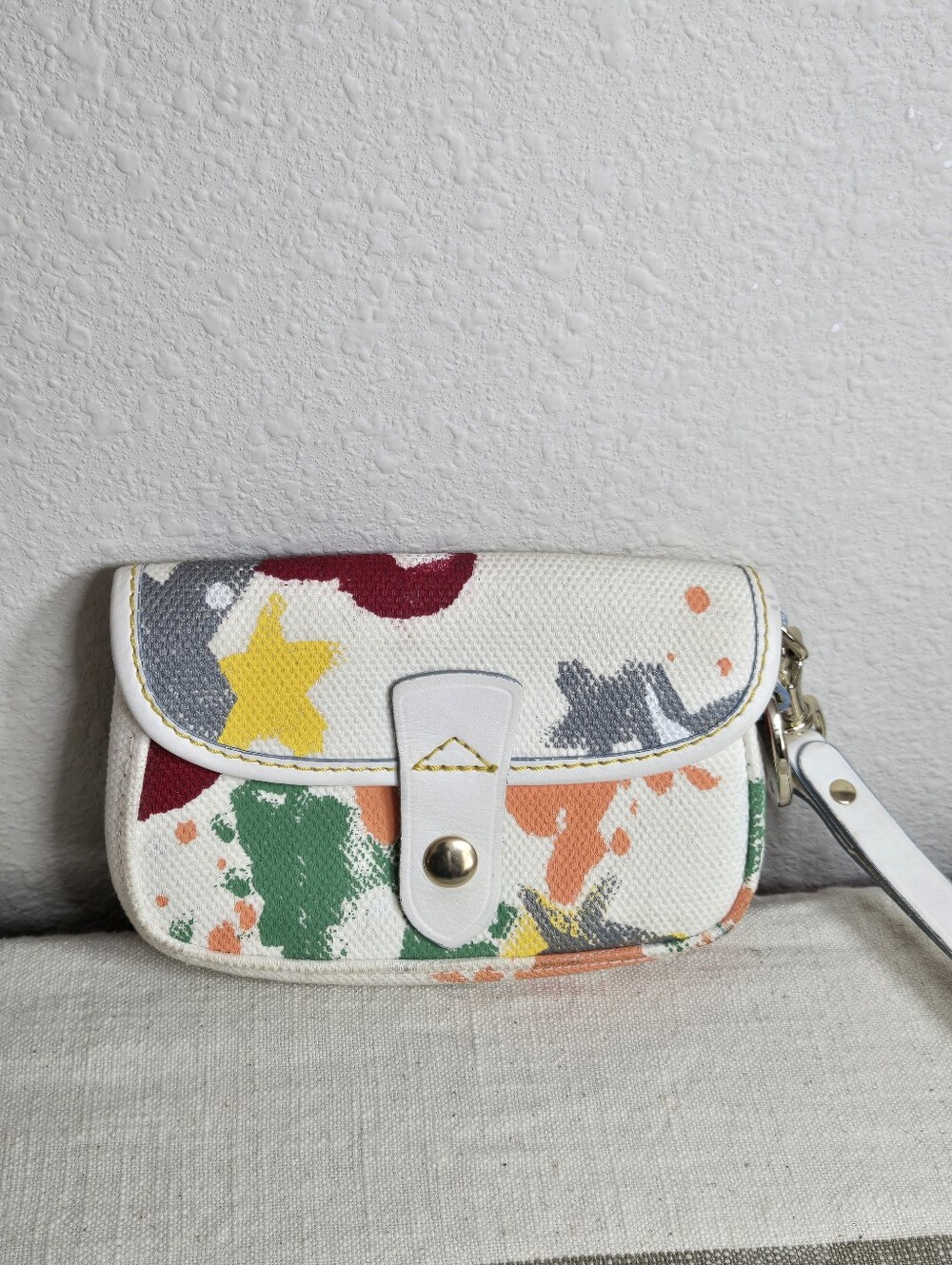 Dooney And Bourke Paint-Splatter Canvas Wristlet - Multicolor - Picture 3 of 9